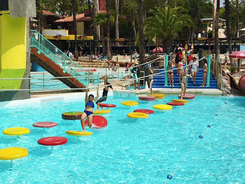 Lily Pads Water Obstacle Course Raging Waters LA
