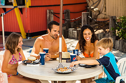 Family enjoying meal