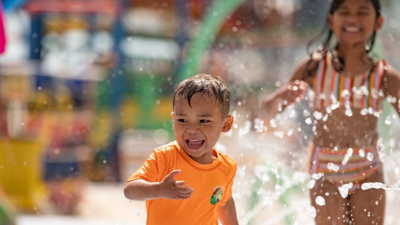 Child splashing